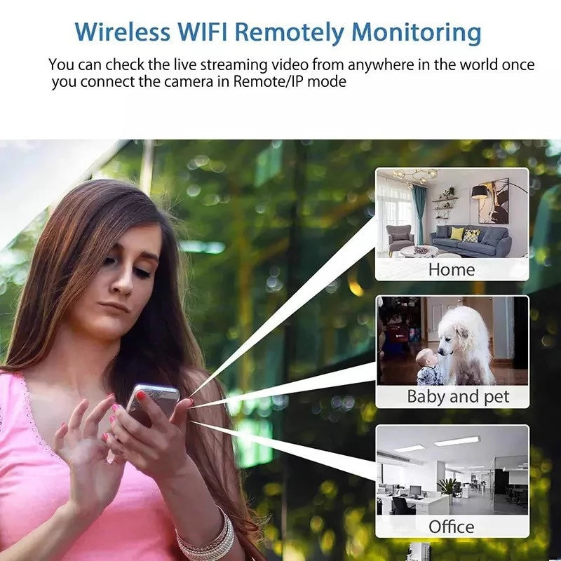 Skanto | Mini Trådløs Spionkamera - Skjult CCTV, WiFi, Utendørs Sikkerhet, Bevegelsesdeteksjon