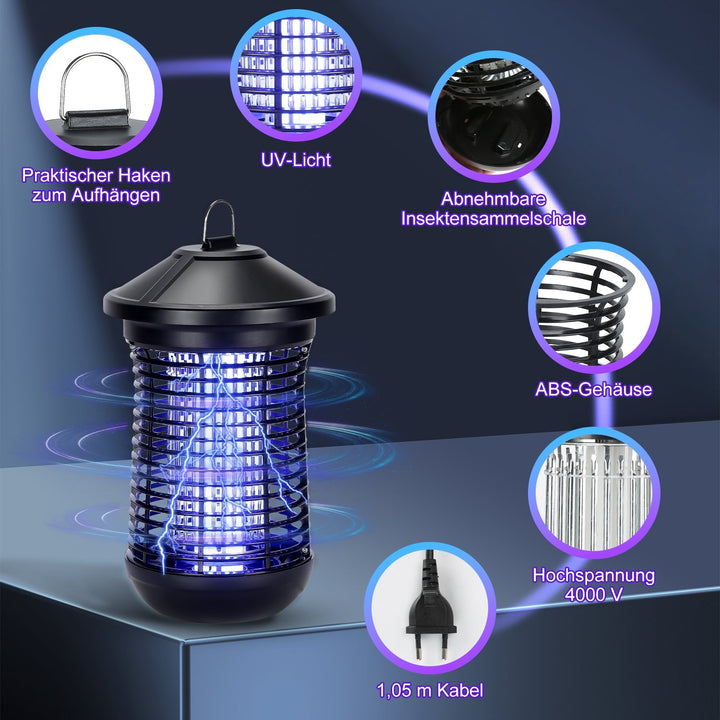 Elektrisk Mygglampe Insekt Dreper UV Lys | Skanto