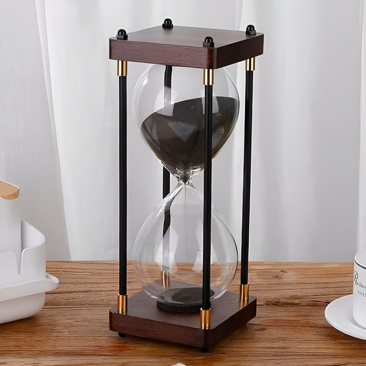 Gratis 60-minutters timeglass – Kreativt, dekorativt retrodesign i Skantoack | Metallramme med ripebestandig base