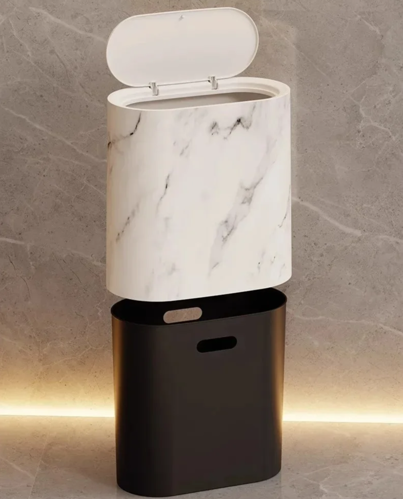 Nordisk marmor design søppelbøtte Skanto