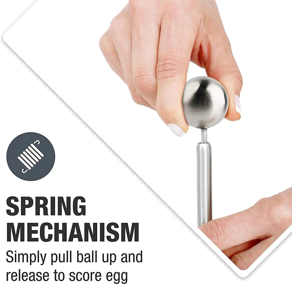Egg Cracker Topper Sett Rustfritt Stål Myk Hard Kokt Egg Åpner Sett | Skanto
