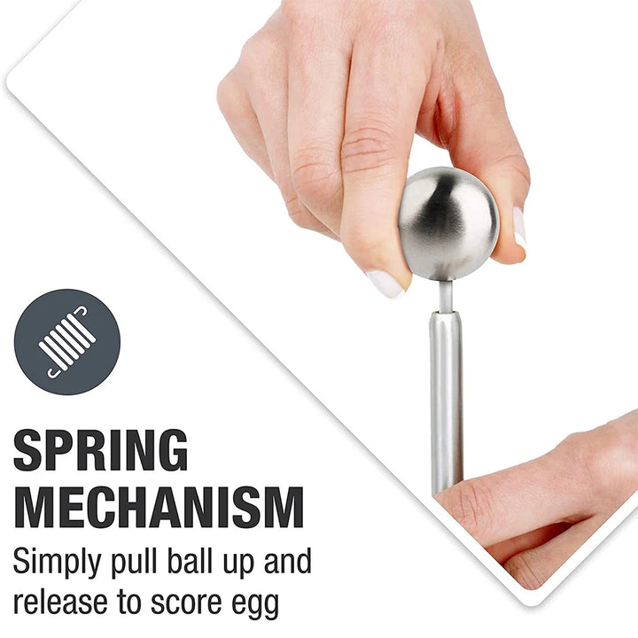 Egg Cracker Topper Sett Rustfritt Stål Myk Hard Kokt Egg Åpner Sett | Skanto