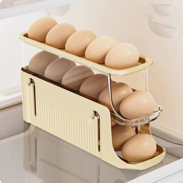Egg Oppbevaringsboks Automatisk Rullende Eggholder Egg Oppbevaringsstativ | Skanto