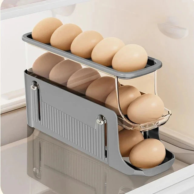 Egg Oppbevaringsboks Automatisk Rullende Eggholder Egg Oppbevaringsstativ | Skanto