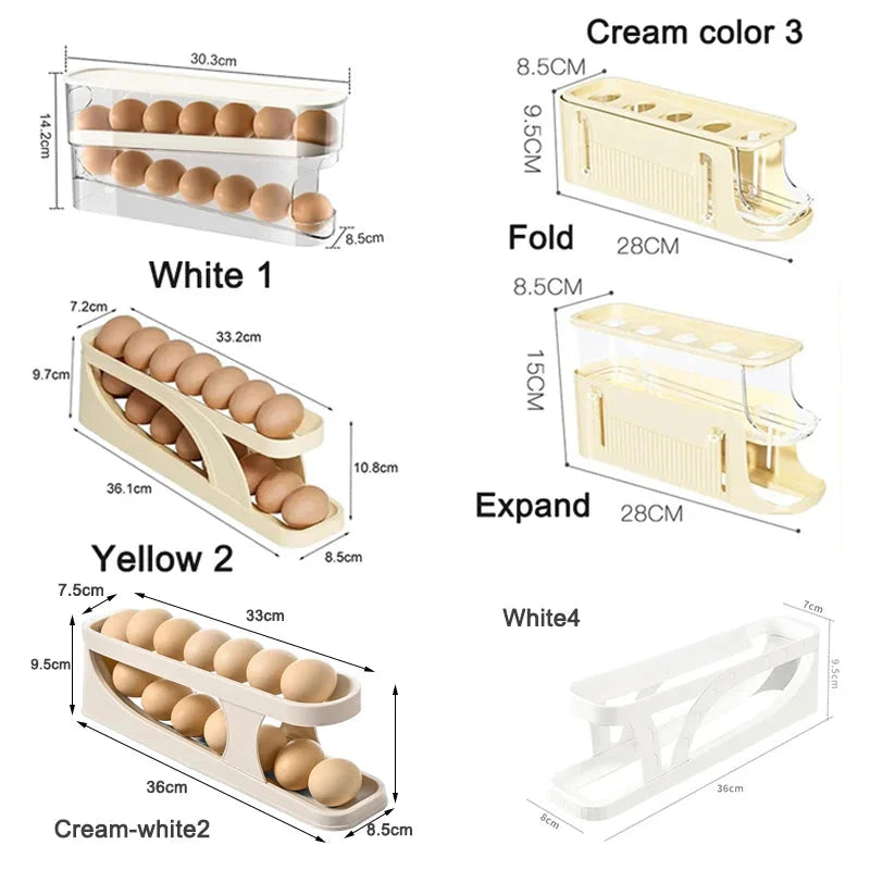 Egglagringsboks Automatisk Rullende Eggholder Egglagringsstativ | Skanto