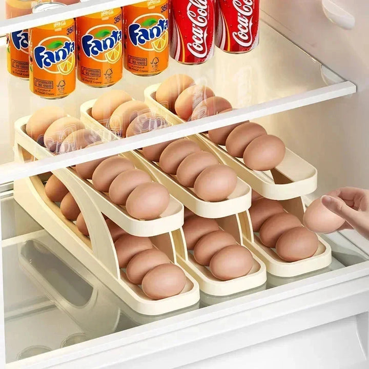 Egglagringsboks Automatisk Rullende Eggholder Egglagringsstativ | Skanto