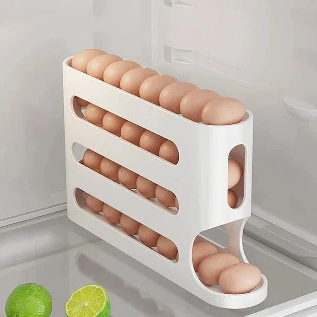 Egg Oppbevaringsboks Automatisk Rullende Eggholder Egg Oppbevaringsstativ | Skanto