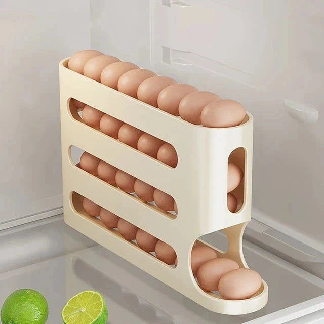 Egg Oppbevaringsboks Automatisk Rullende Eggholder Egg Oppbevaringsstativ | Skanto