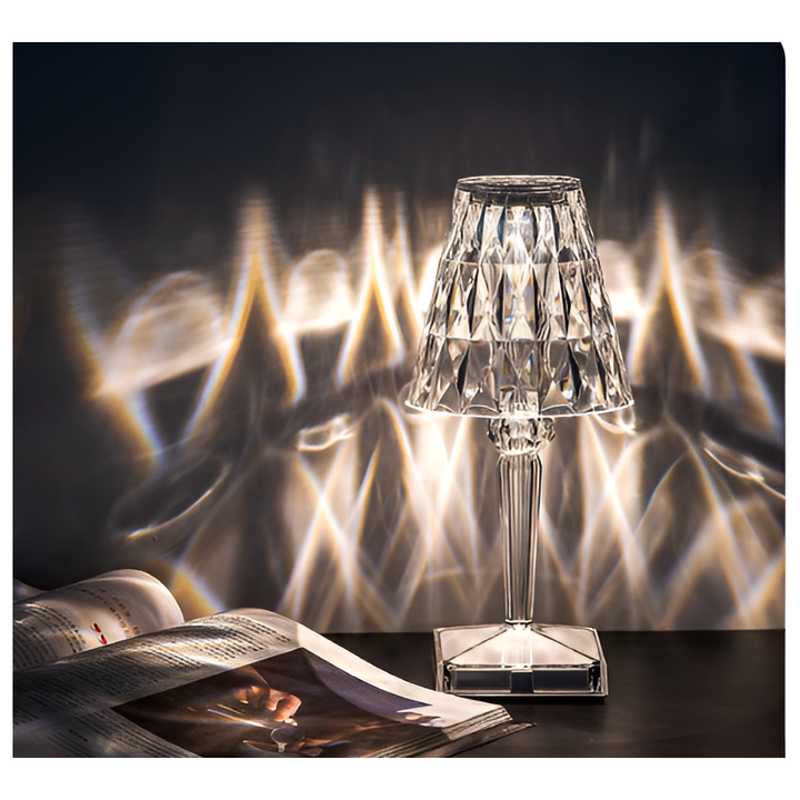 Diamond Glow – Trådløs USB-nattlampe med krystallglans