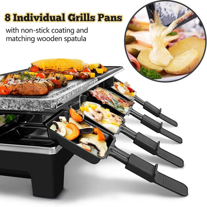 Skanto | Elektrisk Grill 2-i-1 med Raclette-fat og Non-Stick