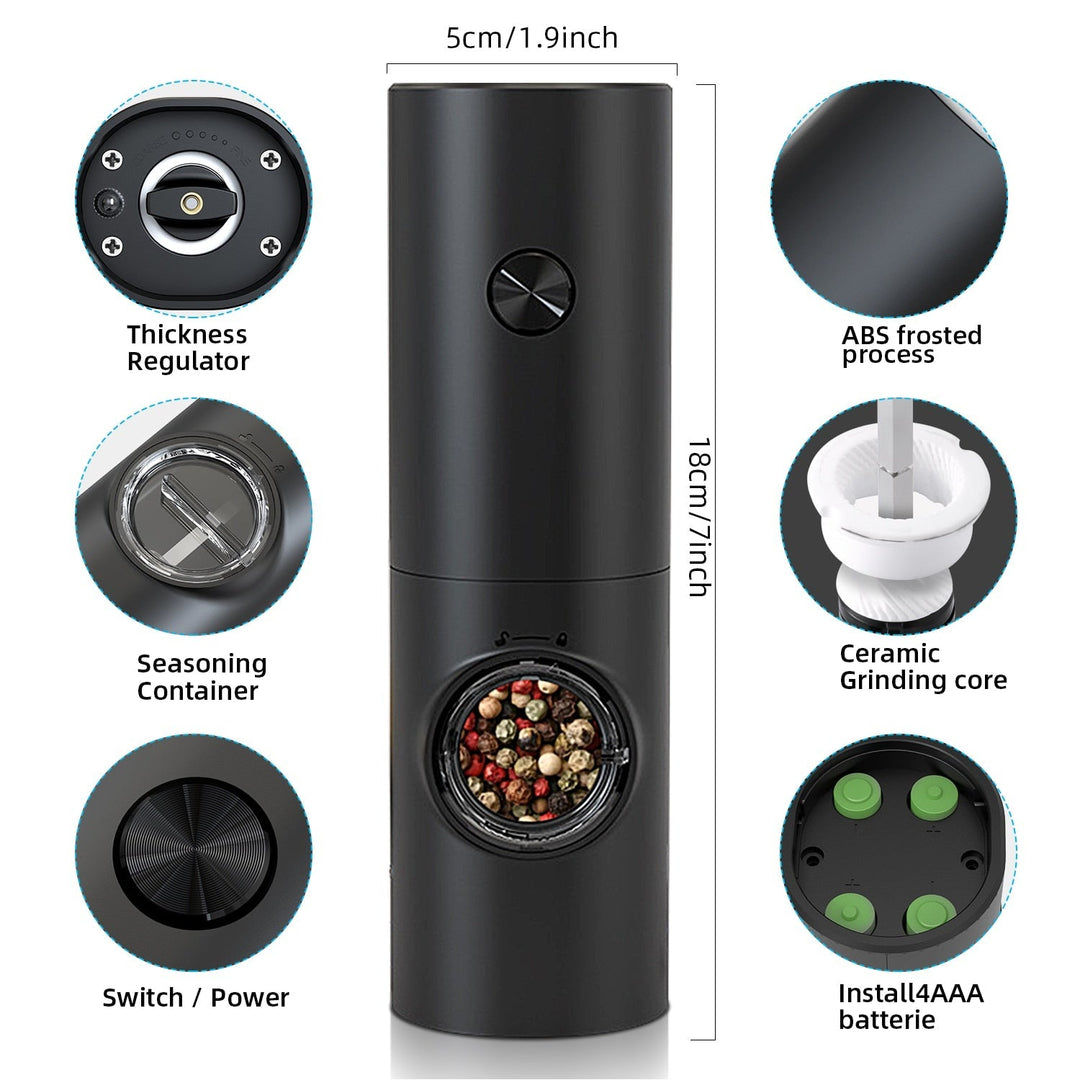 Elektrisk automatisk kvern for pepper og salt med LED-lys | Skanto
