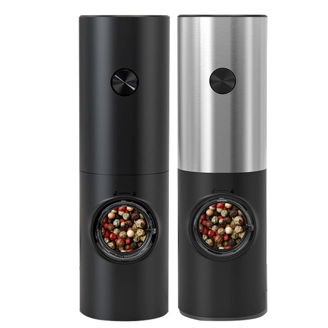 Elektrisk Automatisk Kvernmølle for Pepper og Salt med LED Lys | Skanto