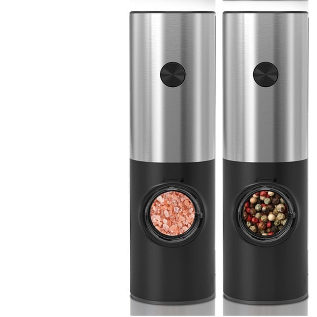 Elektrisk Automatisk Kvernmølle for Pepper og Salt med LED Lys | Skanto