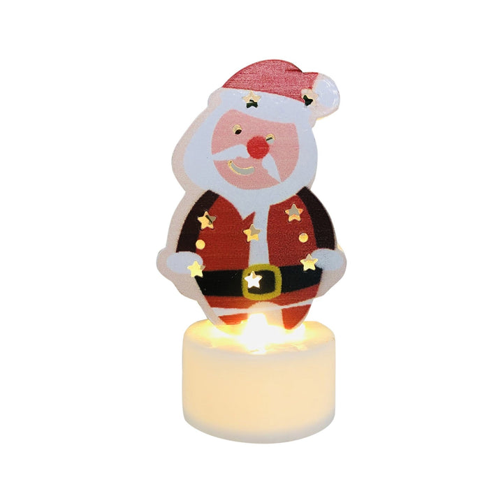 Skanto | Elektroniske LED Julelys Lamper - Sett med 10 - Søte Nisse, Snømann & Tre Nattlys for Festlig Hjem, Fest & Hagedekor