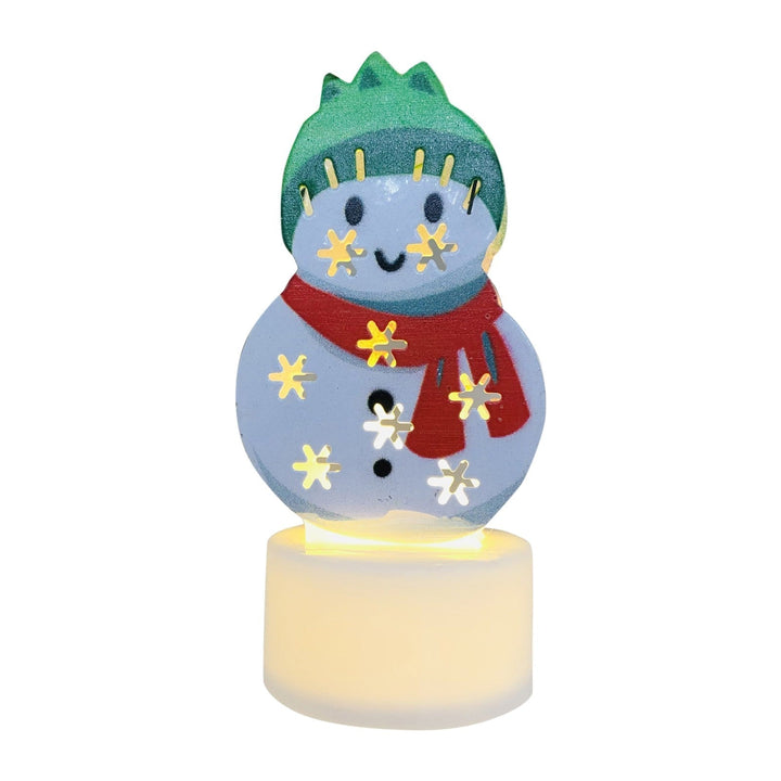 Skanto | Elektroniske LED Julelys Lamper - Sett med 10 - Søte Nisse, Snømann & Tre Nattlys for Festlig Hjem, Fest & Hagedekor