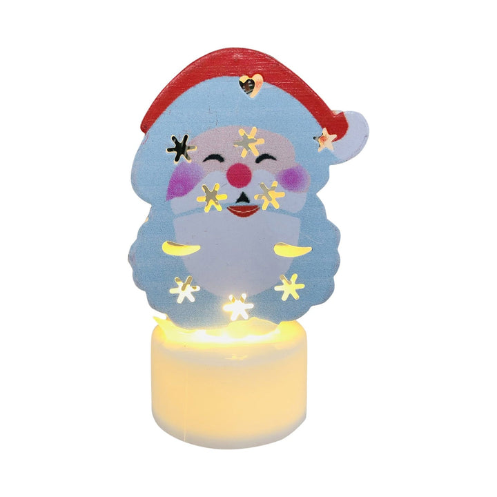 Skanto | Elektroniske LED Julelys Lamper - Sett med 10 - Søte Nisse, Snømann & Tre Nattlys for Festlig Hjem, Fest & Hagedekor