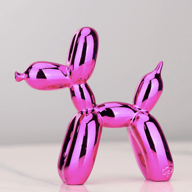 Skanto | Elektroplaterte ballonghund skulptur