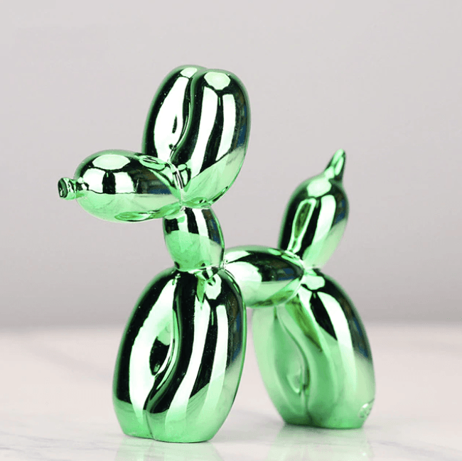 Skanto | Elektroplaterte ballonghund skulptur