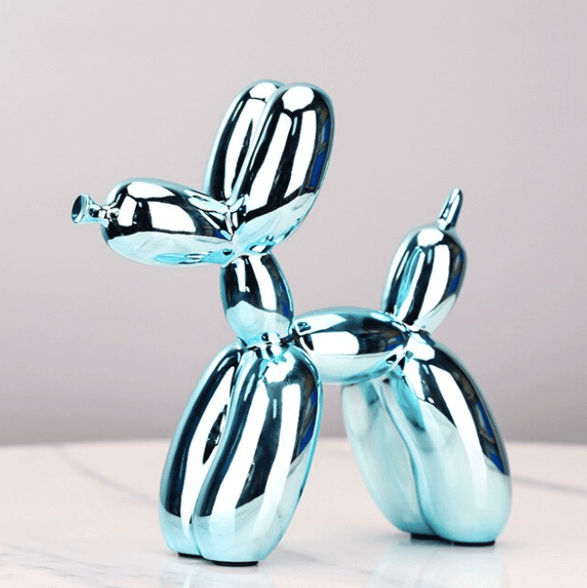 Skanto | Elektroplaterte ballonghund skulptur