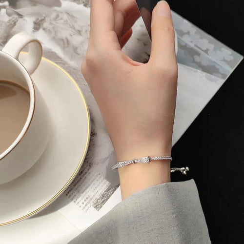 Skanto | Elegant Diamanthalo Armbånd