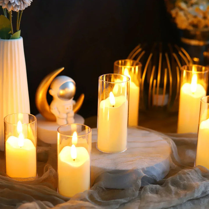 Skanto | LED Lys med Glassholdere for Hjemmedekor