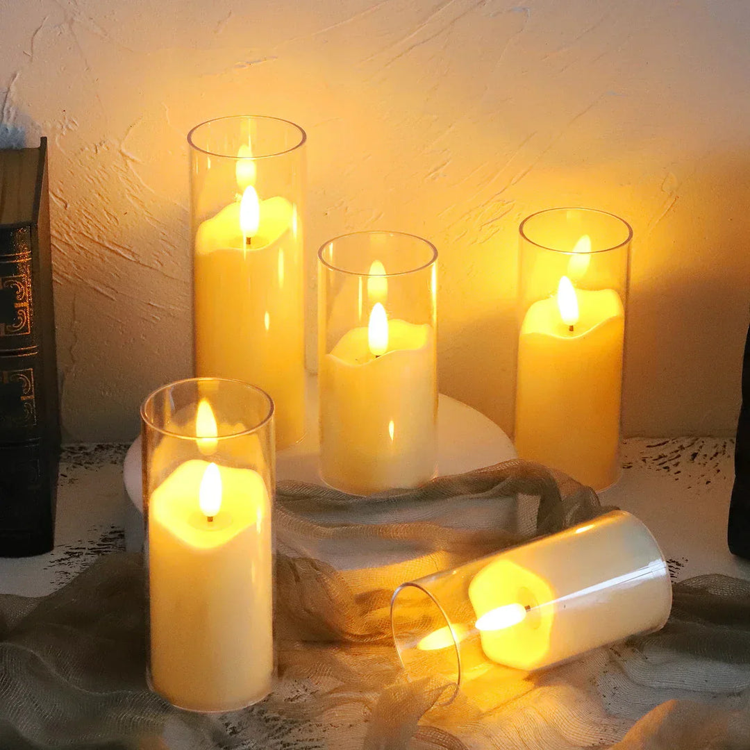 Skanto | LED Lys med Glassholdere for Hjemmedekor