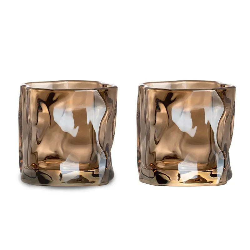 Skanto | Elegant Glacier Ripple Whisky Glass