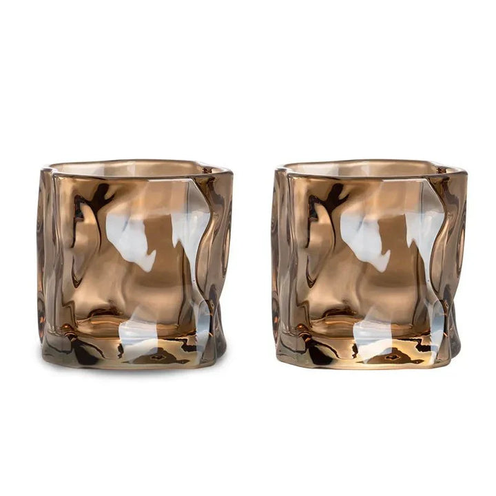 Skanto | Elegant Glacier Ripple Whisky Glass