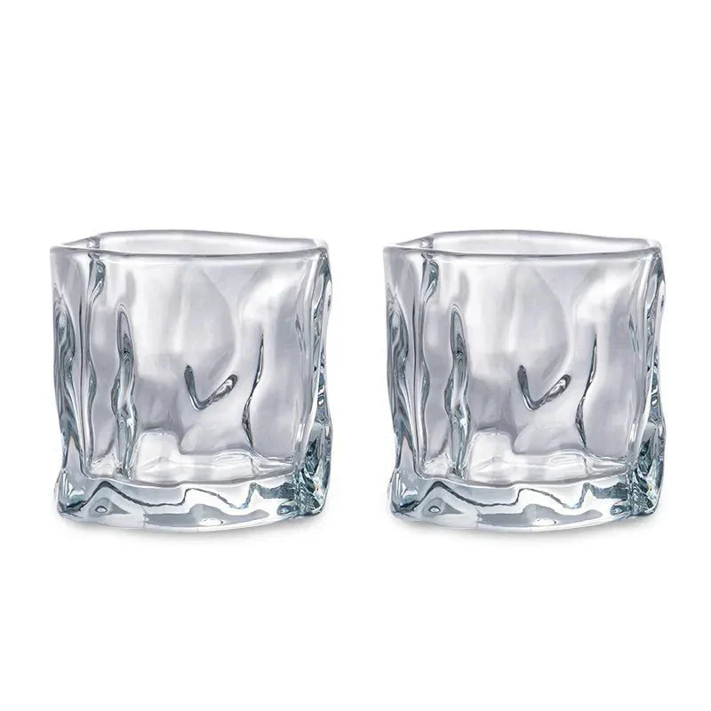 Skanto | Elegant Glacier Ripple Whisky Glass