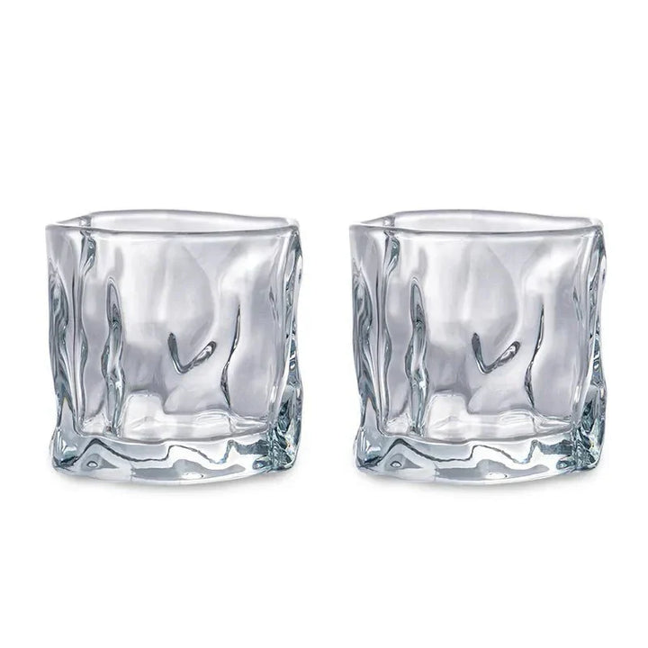 Skanto | Elegant Glacier Ripple Whisky Glass