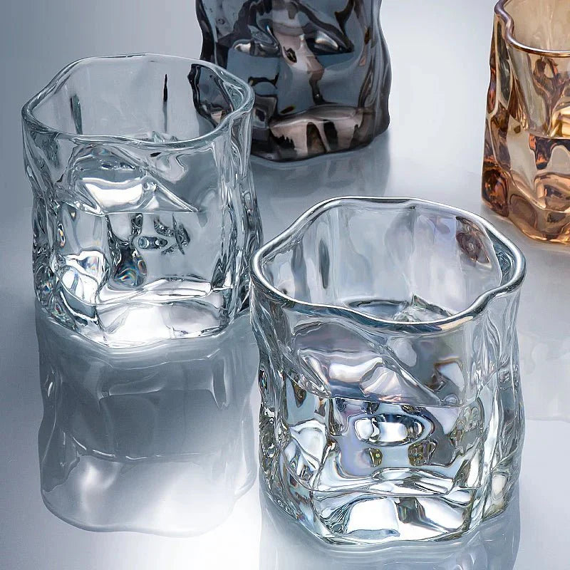 Skanto | Elegant Glacier Ripple Whisky Glass