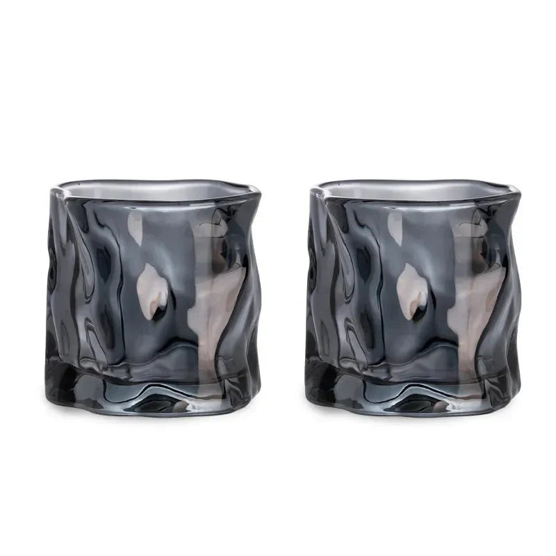 Skanto | Elegant Glacier Ripple Whisky Glass