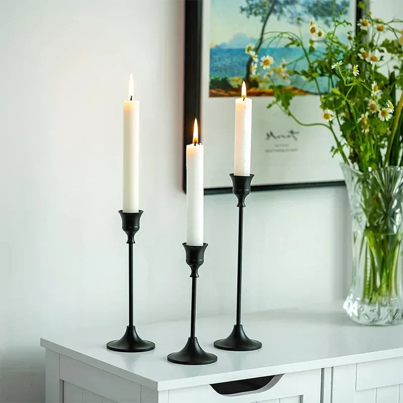 Skanto | Lysestaker Gull Metall Sett for Borddekor