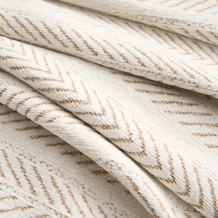 Moderner Sofabezug aus Chenille im Fischgrätmuster