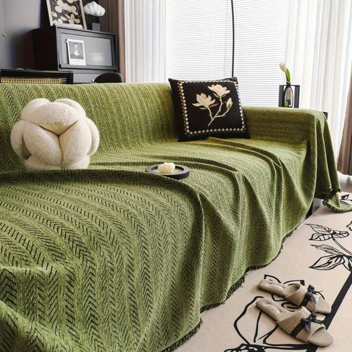 Skanto | Moderne Herringbone Chenille Sofa Deksel