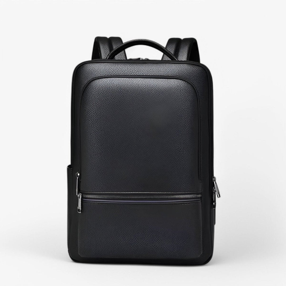 Skanto | EXECUTREK – Elegant lær ryggsekk for bærbar PC med USB-port