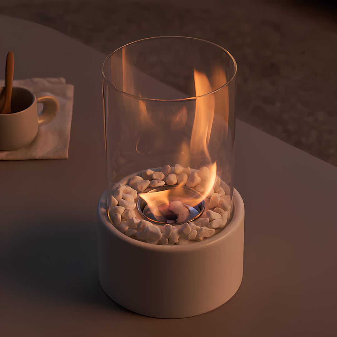 Dekorative Glass-Øllampe for Tisch und Kamin