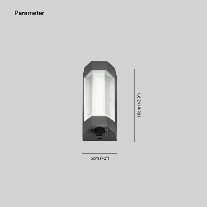 Wasserdichte LED-Außenwandleuchte fra Metall