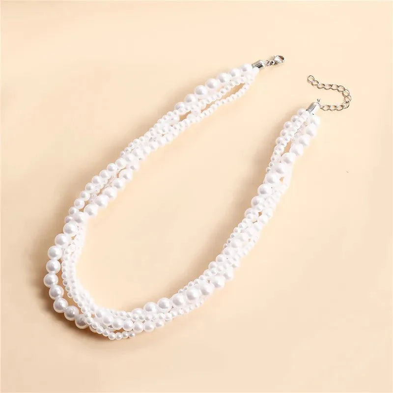Skanto | Elegant Pearl Embrace Lagd Choker Halskjede