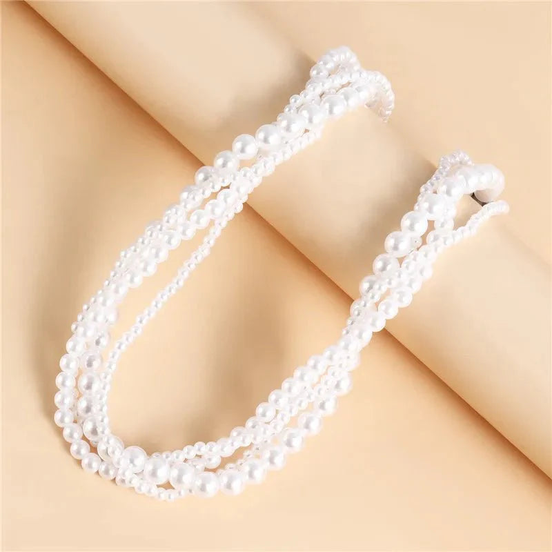 Skanto | Elegant Pearl Embrace Lagd Choker Halskjede