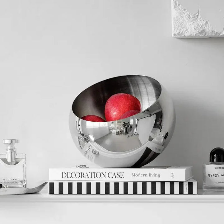 Elegant rustfritt stål fruktskål - Moderne miljøvennlig design | Skanto