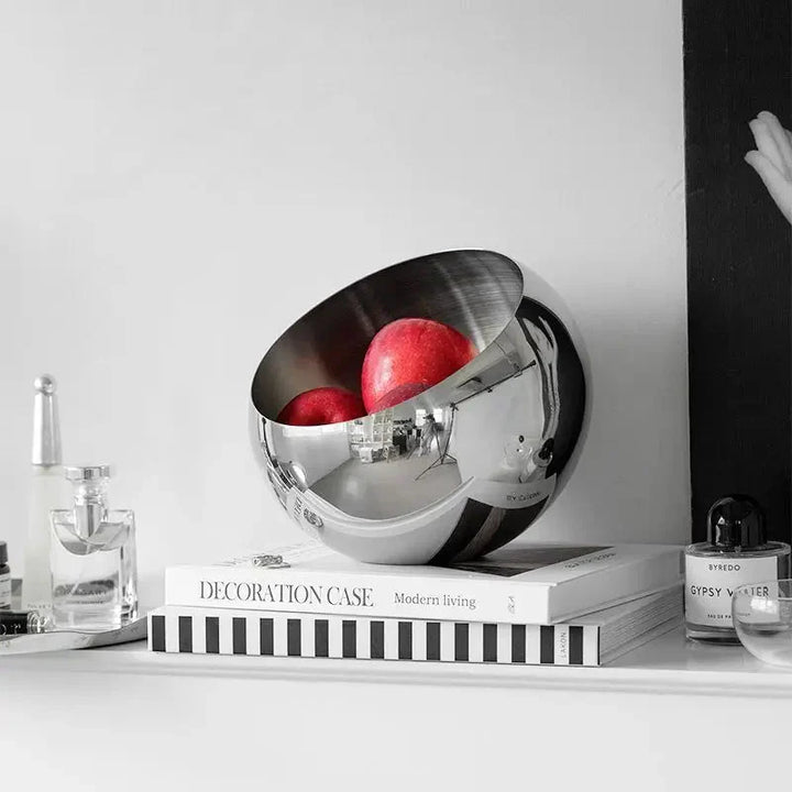 Elegant rustfritt stål fruktskål - Moderne miljøvennlig design | Skanto