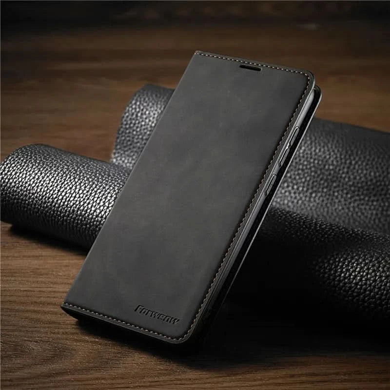 iPhone-Lederhülle med Magnetverschluss og Schutz