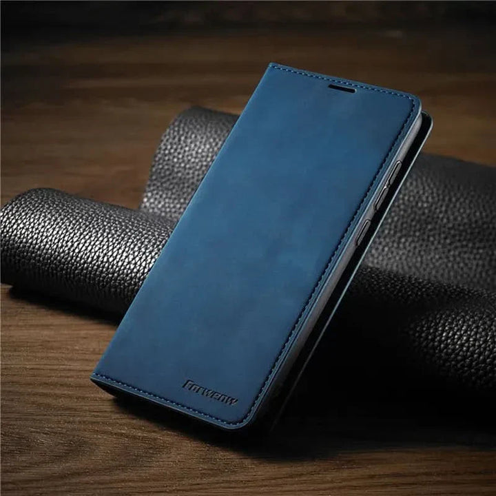 iPhone-Lederhülle med Magnetverschluss og Schutz