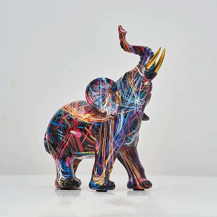 Skanto | Fargerik Abstrakt Elefant Figur for Hjemmedekorasjon