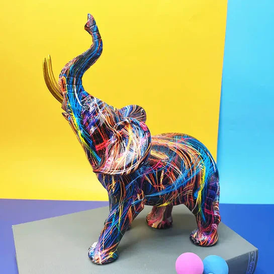 Skanto | Farget Elefant Skulptur - ColorSplash