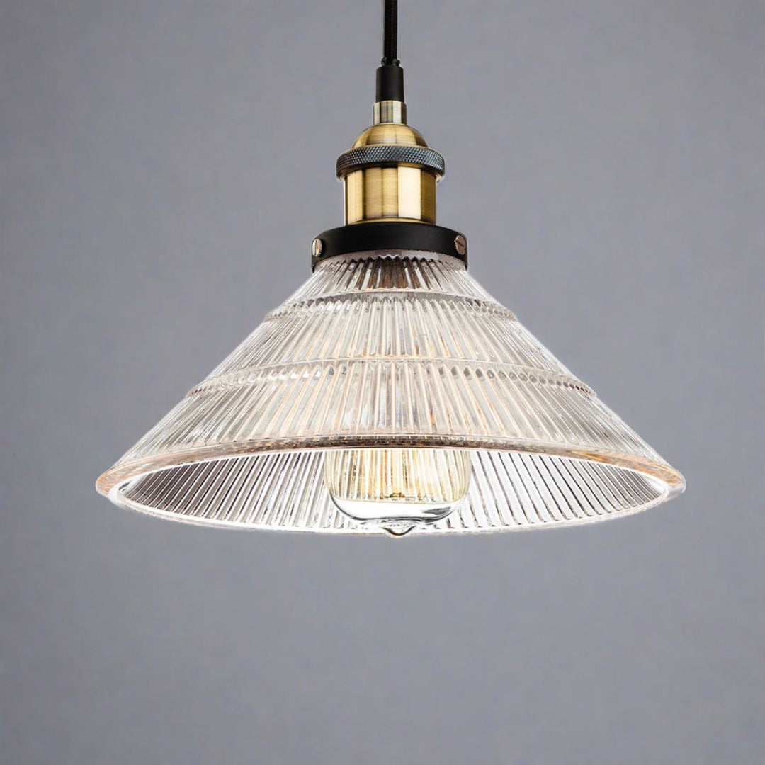 Zayden pendellampe i retro-prisme-design
