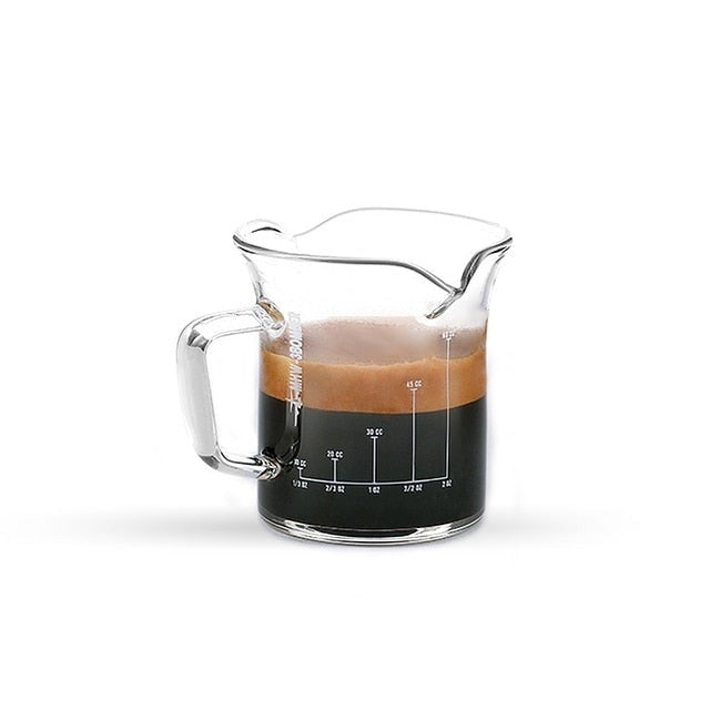 Espresso Glass Measuring Cup Unse Mål Dobbel Tuter Kaffe Kopp | Skanto
