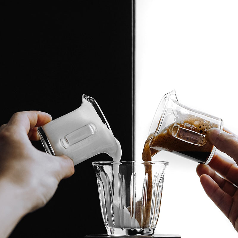 Espresso Glass Measuring Cup Unse Mål Dobbel Tuter Kaffe Kopp | Skanto