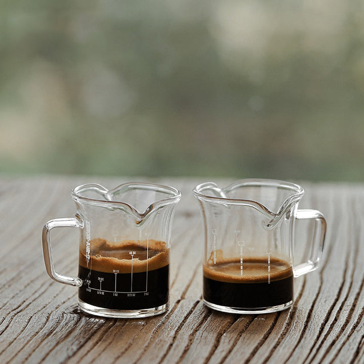 Espresso Glass Measuring Cup Unse Mål Dobbel Tuter Kaffe Kopp | Skanto